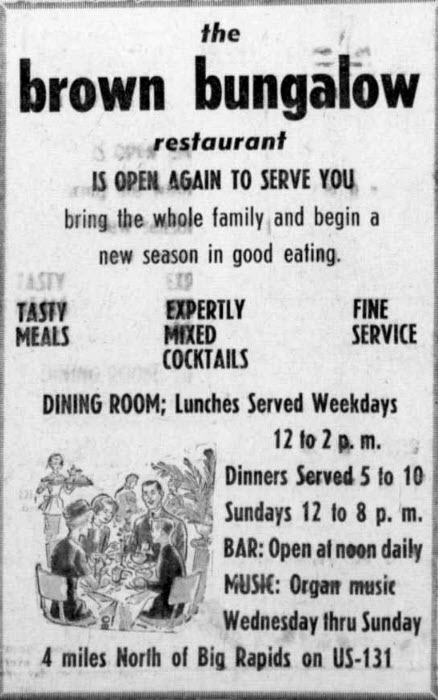 Brown Bungalow - April 1963 Ad (newer photo)